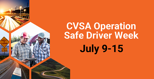 CVSA Operation Safe Driver July 9-15th With a Focus on Speeding